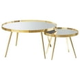 thumbnail image 4 of Kaelyn 3-piece Round Coffee and End Table Set Gold, 4 of 6