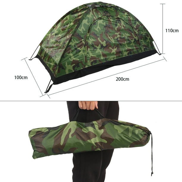 Spptty Outdoor Camouflage UV Protection Waterproof One Person Tent for  Camping Hiking Instant Tent 