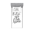 thumbnail image 2 of Saying Bedding Set with Sheet & Covers, Brush Pen Lettering with Phrase Relax You Are Home Black and White Calming Text, Printed Bedroom Decor 2 Shams, 4 Sizes, Black and White, by Ambesonne, 2 of 3