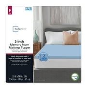 Mainstays 2 Memory Foam Mattress Topper, Full