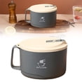 thumbnail image 2 of Stainless Noodle Box 1100Ml Cooker Bowl with Lid and Handle Filterable Design Grade Stainless Cover Lightweight Portable | Instant Noodle Soup Container Dinnerware Set,Tableware,Cutlery Set,Ceramic P, 2 of 9