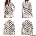 thumbnail image 7 of FOR U DESIGNS Beige Patriotic Star Print Couples Golf Shirts 1/4 Zip Casual Matching Quick Dry Long Sleeve Polo Shirts Moisture Wicking Tops for Men Women, 7 of 7