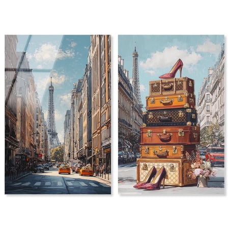 Paris Streets Galore Set Acrylic Print Glam Wall Art by Art Remedy, Ready to Hang, 10 x 15