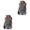 thumbnail image 1 of sweethay Camiseta de mujer, camisa informal estampada, senderismo, compras, viaje, blusa, ropa de diario de verano, Top, ropa femenina, regalos Type10 NO10, 1 of 6