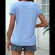 thumbnail image 4 of Blusa de Verano 2025 para Mujer, con Cuello en V, Volantes, Corta, Lunares, Holgada, Tipo Túnica Azul XL, 4 of 5