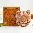 thumbnail image 3 of 3D Carved Wooden Moulds DIY Embossing Cutter for Baking Cookie Making Kitchen Tools Holiday, 3 of 6
