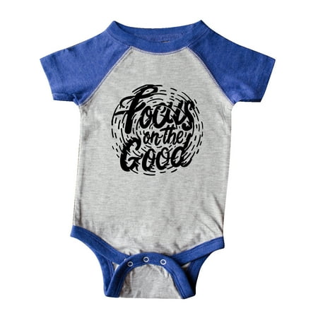 

Inktastic Inspirational Quote Focus on the Good in Black Text Gift Baby Boy or Baby Girl Bodysuit