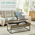 thumbnail image 3 of Best Choice Products 44in Lift Top Coffee Table for Living Room w/ Tray Edge Tabletop, Wood-Grain Finish - Brown, 3 of 8