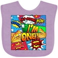 thumbnail image 3 of Inktastic I'm One Comic Book Boys or Girls Baby Bib, 3 of 4