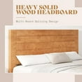thumbnail image 6 of Papajet King Size Solid Wood Bed Frame with 48.6" Mid-Century Headboard & Wood Slats, Caramel, 6 of 6