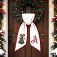 thumbnail image 6 of Personalized Christmas Wreath Sash with Monogram and Embroidery Christmas Tree for Front Door, A, 6 of 6