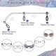 thumbnail image 4 of 5 Piezas Cadena para Correa de Gafas, Cordón para Gafas Cadena para Gafas de Sol Cordón Ajustable para Gafas Correas para el Cuello, Cadena de cordón para Gafas Soporte para Gafas Antidesliz, 4 of 5