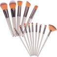 thumbnail image 1 of FUEENIRVA 14Pcs Nylon Golden Makeup Tools Set for Daily and Professional Use, 1 of 6