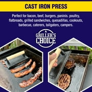 Smash Hamburger BBQ Griddle Cooking Weight Iron Grill Press with Wooden Handle (2 Count)