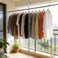 thumbnail image 4 of Metal Chain Clothes Hangers Organizer | Retractable Space Saving Foldable Hanger | Multi Loop Storage Rack for Trousers, Towels, and Accessories | Home Travel Closet Organization, 4 of 6