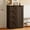Dark Brown, variant on Aiho Wooden Kitchen Pantry Cabinet, 31.5"L Kitchen Storage Cabinets with 4 Drawers, 1 Door and Adjustable Shelves, For Kicchen, Dining Room, Livingroom, Bathroom - Dark Brown