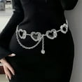 thumbnail image 5 of Aurgiarme Fashion Women Waist Chain Embossed Love Heart Chain Belt Body Chain Waist Jewellery Party Dress Chain Belt for Parties, 5 of 8