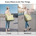 thumbnail image 4 of Lightweight Weekender Bag with Bright Lemon Floral Prints Large Capacity Travel Tote Bag Featuring Modern Yellow Fruit Retro Summer Design, 4 of 5