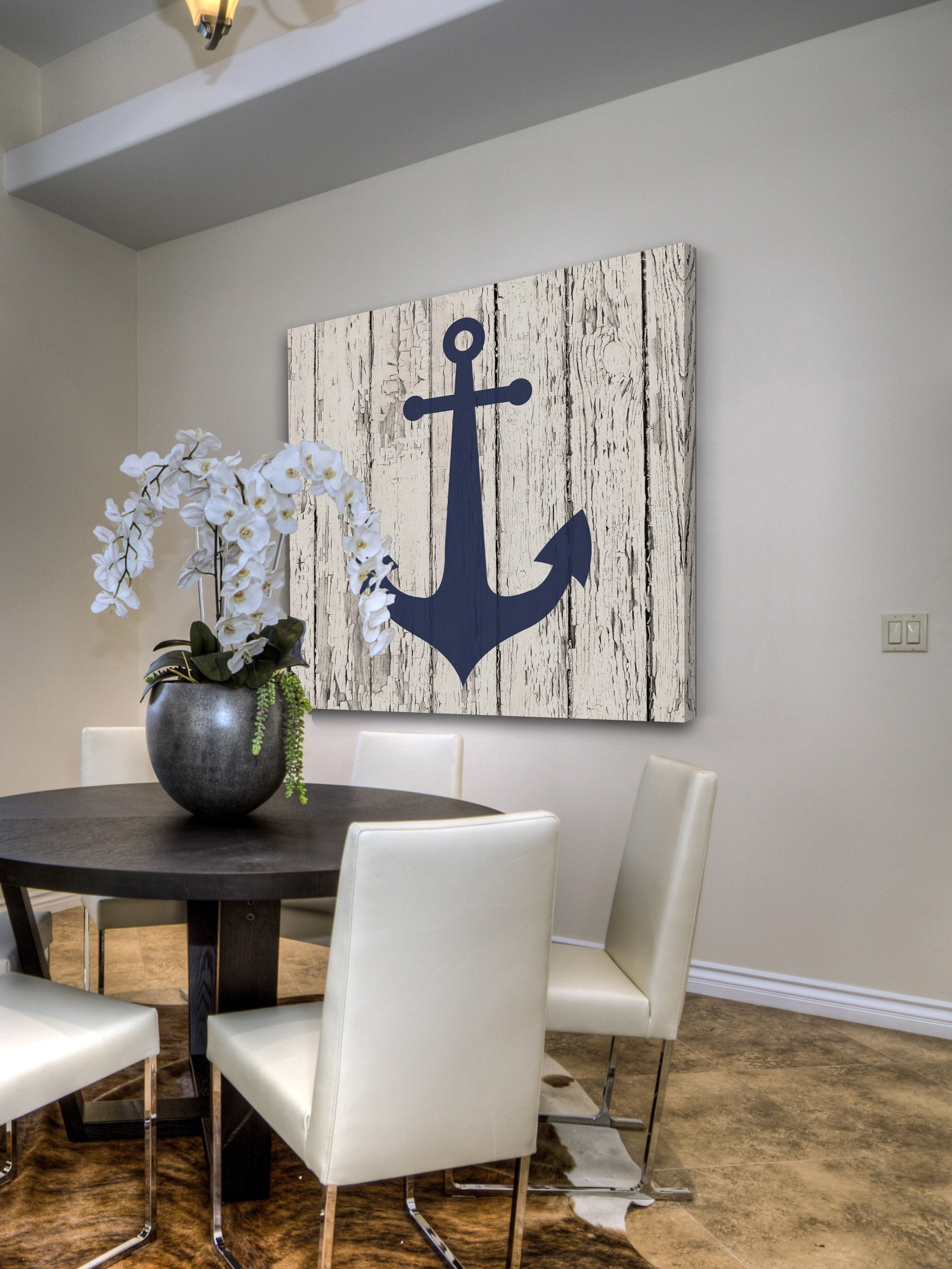 Marmont Hill Blue Anchor Painting Wall Art Print