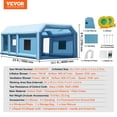 thumbnail image 4 of VEVOR Inflatable Paint Booth, 23 x 13.1 x 9 ft Inflatable Spray Booth, with 750W+480W Powerful Blowers and Air Filter System, Large Motorcycle, Portable Car Paint Booth for Small Truck, Midsize SUV, 4 of 9