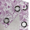 thumbnail image 4 of Ambesonne Orchid Grommet Curtain, Ornate Floral Curly Leaf, 50" x 84", Lilac Magenta White, 4 of 6