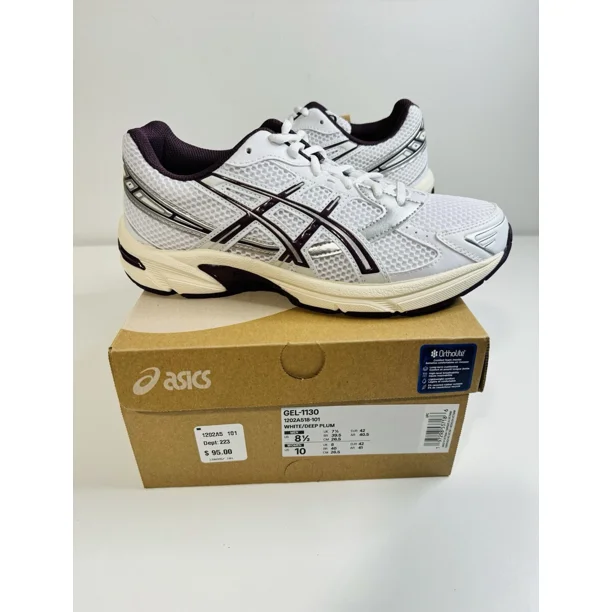 Asics Gel-1130 White Deep Plum Women's Size 10 / Men’s 8.5 1202A518-101 NEW