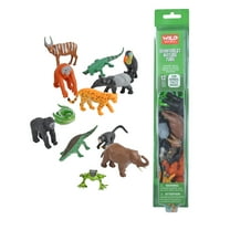 Wild Republic Nature Tube Rainforest Figurines, 12 Pieces