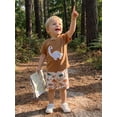 thumbnail image 3 of Loicainy Toddler Baby Boy Outfits Dinosaur Embroidery Summer Clothes Set 6 12 18 24 Months 2T 3T Short Sleeve Crew Neck Tops and Elastic Waist Shorts, 3 of 9