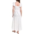 thumbnail image 2 of Sail to Sable womens  Flutter Sleeve Smocked Maxi Dress, xs, White, 2 of 3