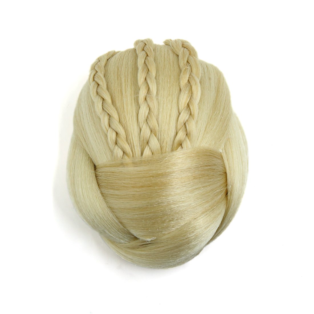 Synthetic Twist Braided Hair Bun Chignon Donut Ponytail