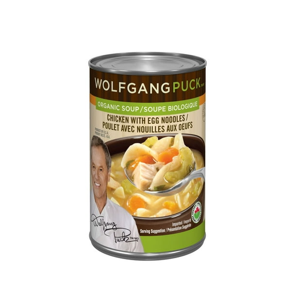 Wolfgang Puck Soupe biologique - poulet avec nouilles aux oeufs Un plat est seulement aussi bon que ses ingrédients™