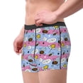 thumbnail image 3 of Wukai Bees And Daisies Striped Print Men’s Underwear Breathable Boxer Briefs,&nbsp;Moisture Wicking & Breathable-Large, 3 of 7