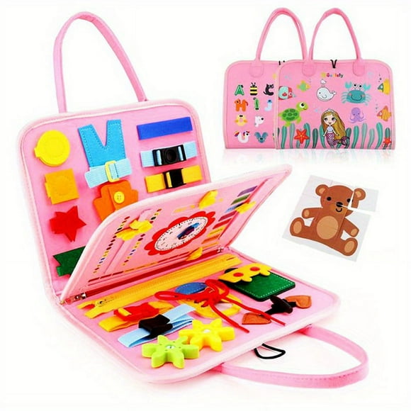Busy Board Montessori Toys For Toddlers Sensory Toys Preschool Educational Toys Travel Activities For Girl And Boys Fine Motor Skills