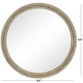thumbnail image 3 of DecMode 44" x 44" Brown Distressed Wall Mirror with Beaded Detailing, 3 of 7