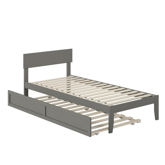 AFI Warren Solid Wood Twin Bed w/ Footboard & 2 Drawers in Walnut