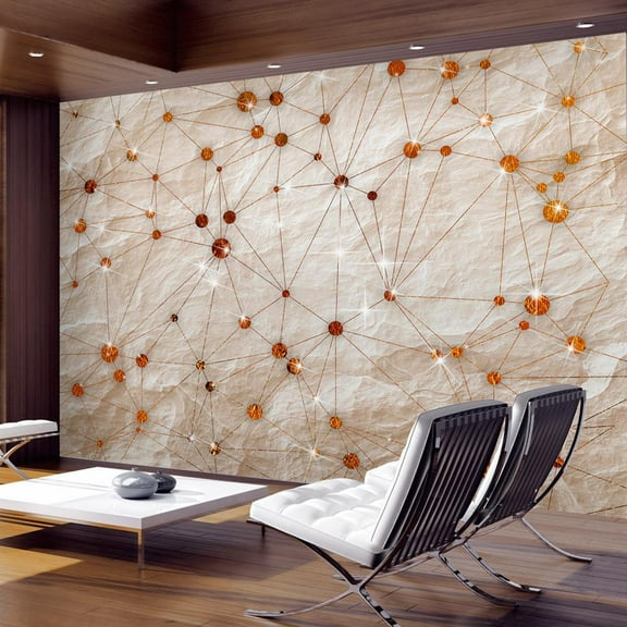 Tiptophomedecor Glam Wallpaper Wall Mural - Stone And Gold