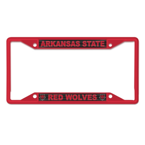 NCAA Arkansas State Team Colored Small Over Small License Plate Frame