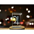 thumbnail image 4 of Jupiter Symbol 3D Engraved Crystal Gift - Stunning Celestial Decor, 4 of 7