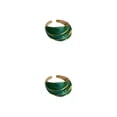 thumbnail image 1 of Minnieouse Chica anillo decoración moda apertura nudillo anillos cumpleaños Navidad regalo joyería para compromiso celebración verde Grün 2piezas Minnieouse CBP315832, 1 of 6