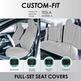 thumbnail image 2 of For 2017-2024 Tesla Model 3 FH Group Neoprene Waterproof Custom Fit Car Seat Covers  Solid Gray - Full Set, 2 of 10