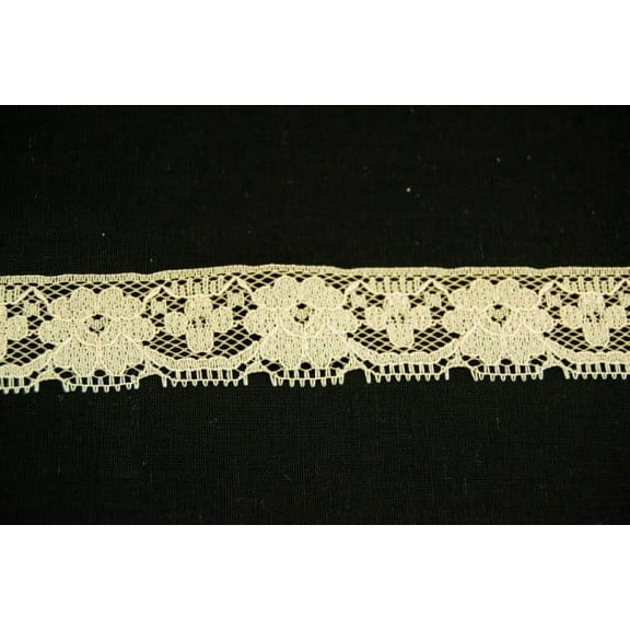 Ribbon Bazaar Lace 271 Flat 1" Natural 25 yards 100% Polyester