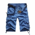 thumbnail image 5 of Nuevos pantalones cortos cargo holgados de talla grande para hombre, con múltiples bolsillos, pantalones cortos casuales holgados de verano, pantalones cortos de playa estilo safari, 5 of 5