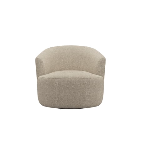 MAINSTAYS BOUCLE SWIVEL ACCENT CHAIR, TAUPE