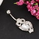 thumbnail image 3 of 14G Anillos de de material acero inoxidable Animal Zirconia cúbica Barbell Stud Joyería corporal - Joyería Búho, 3 of 9