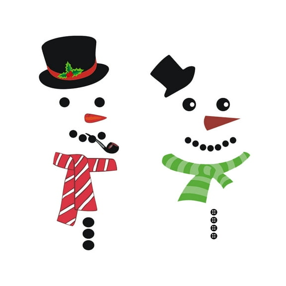 Gymnture christmas Christmas Snowman Magnet for House Fridge Metal Door Garage (2 Snowmen)
