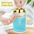 thumbnail image 6 of NiHome 14oz Multifunctional Glass Foaming Hand Soap Dispenser with Elegant Stripe Pattern, High-Capacity Easy to Refill for Home & Commercial Use, Advanced Foam Pump & Non-Slip Base (Gold), 6 of 7