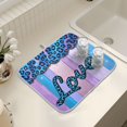 thumbnail image 7 of Ryvnso Love with Leopard Dish Drying Mat for Kitchen Countertop 18x24 Large Dish Pad Drainer Rack Dish Sink Mats, 7 of 7