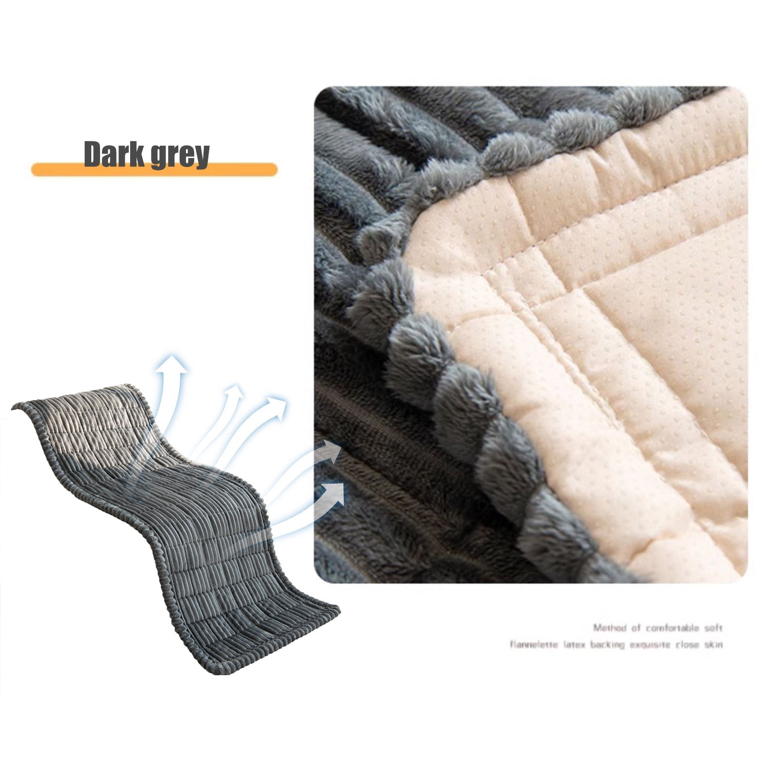 Couch Cover for Dogs Washable, Non Slip Pet Couch Covers Sofa Slipcovers Cushion Mat, Fuzzy Couch Cover, Pet Friendly Furniture Protector, Non Slip Sofa Cover (23.6"x59.1", Dark Gray)