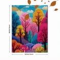 thumbnail image 3 of Vibrant Pointillist Forest Landscape Canvas Print, Wall Decor for Living Room Bedroom Office Hallway Dining Room Entryway, 3 of 8