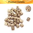 thumbnail image 3 of HUGFEGWE M3x5mm Female Thread Knurled Nuts,Hx5mm OD Brass Threaded Insert Embedment Nuts Hydraulic Welded Joint Injection Molding Assortment Kit for 3D Printing Injection Molding 30PCS CJB91-25010, 3 of 5